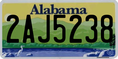 AL license plate 2AJ5238
