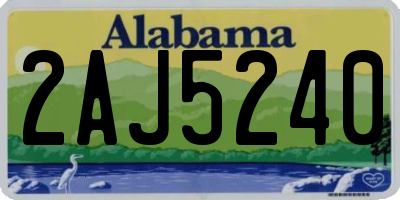 AL license plate 2AJ5240
