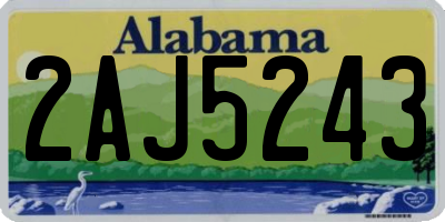 AL license plate 2AJ5243