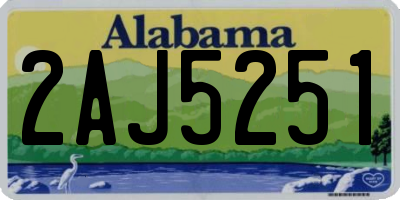 AL license plate 2AJ5251