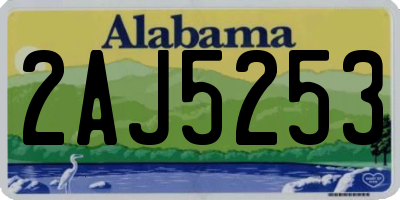 AL license plate 2AJ5253