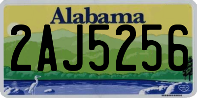 AL license plate 2AJ5256