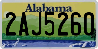 AL license plate 2AJ5260