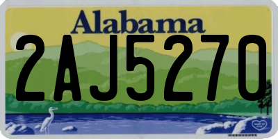 AL license plate 2AJ5270