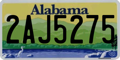 AL license plate 2AJ5275