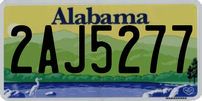 AL license plate 2AJ5277