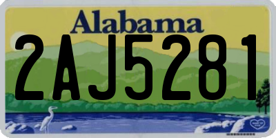 AL license plate 2AJ5281