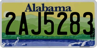 AL license plate 2AJ5283