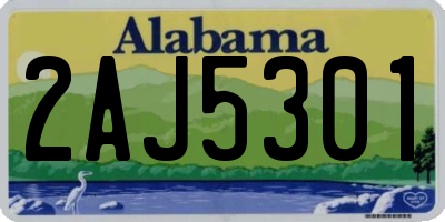 AL license plate 2AJ5301