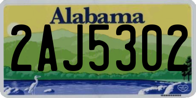 AL license plate 2AJ5302