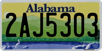 AL license plate 2AJ5303