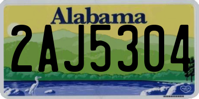 AL license plate 2AJ5304