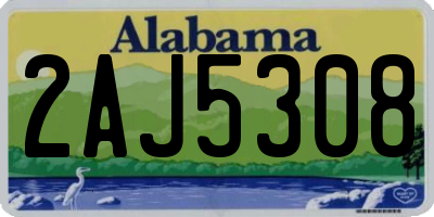 AL license plate 2AJ5308