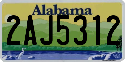 AL license plate 2AJ5312