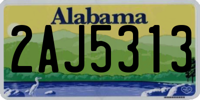 AL license plate 2AJ5313