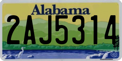 AL license plate 2AJ5314