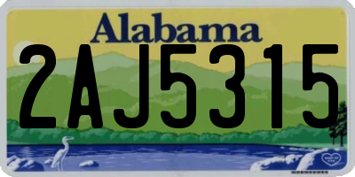 AL license plate 2AJ5315