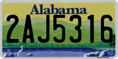 AL license plate 2AJ5316