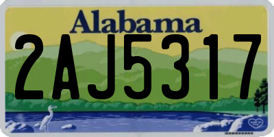 AL license plate 2AJ5317