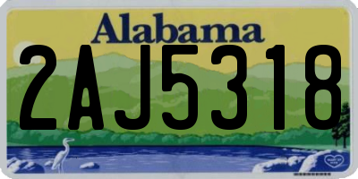 AL license plate 2AJ5318