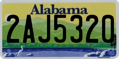 AL license plate 2AJ5320