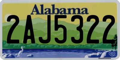 AL license plate 2AJ5322