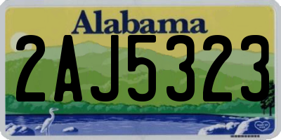 AL license plate 2AJ5323
