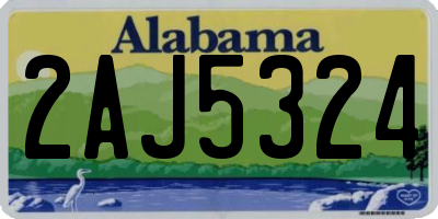 AL license plate 2AJ5324