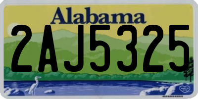 AL license plate 2AJ5325