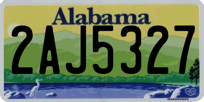 AL license plate 2AJ5327