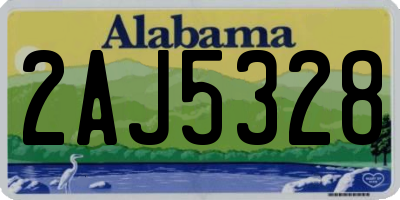 AL license plate 2AJ5328