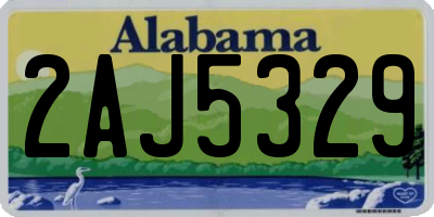 AL license plate 2AJ5329