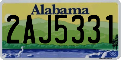 AL license plate 2AJ5331