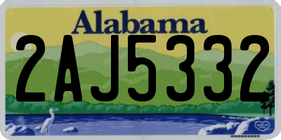 AL license plate 2AJ5332