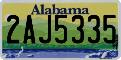 AL license plate 2AJ5335