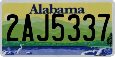 AL license plate 2AJ5337