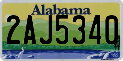 AL license plate 2AJ5340