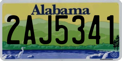 AL license plate 2AJ5341