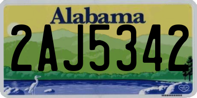 AL license plate 2AJ5342