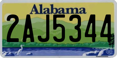 AL license plate 2AJ5344