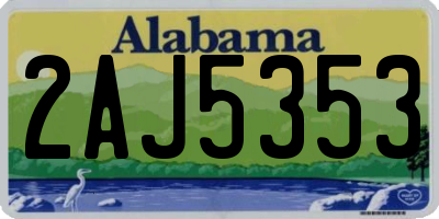 AL license plate 2AJ5353