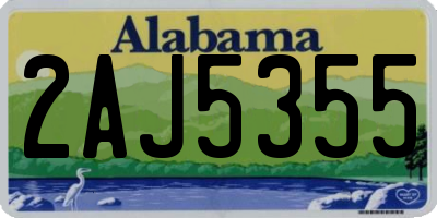 AL license plate 2AJ5355