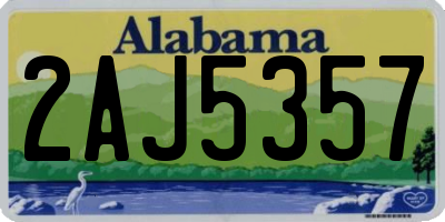 AL license plate 2AJ5357