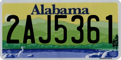 AL license plate 2AJ5361