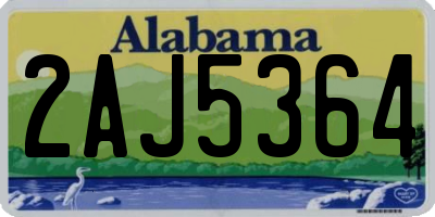 AL license plate 2AJ5364