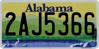 AL license plate 2AJ5366