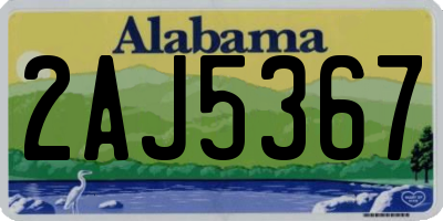 AL license plate 2AJ5367