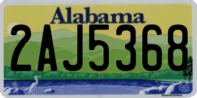 AL license plate 2AJ5368