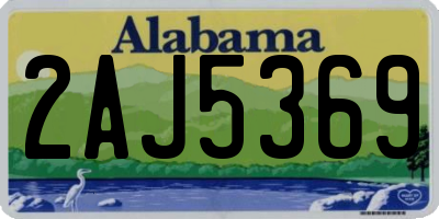 AL license plate 2AJ5369