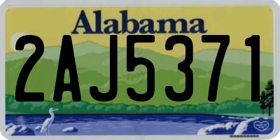 AL license plate 2AJ5371